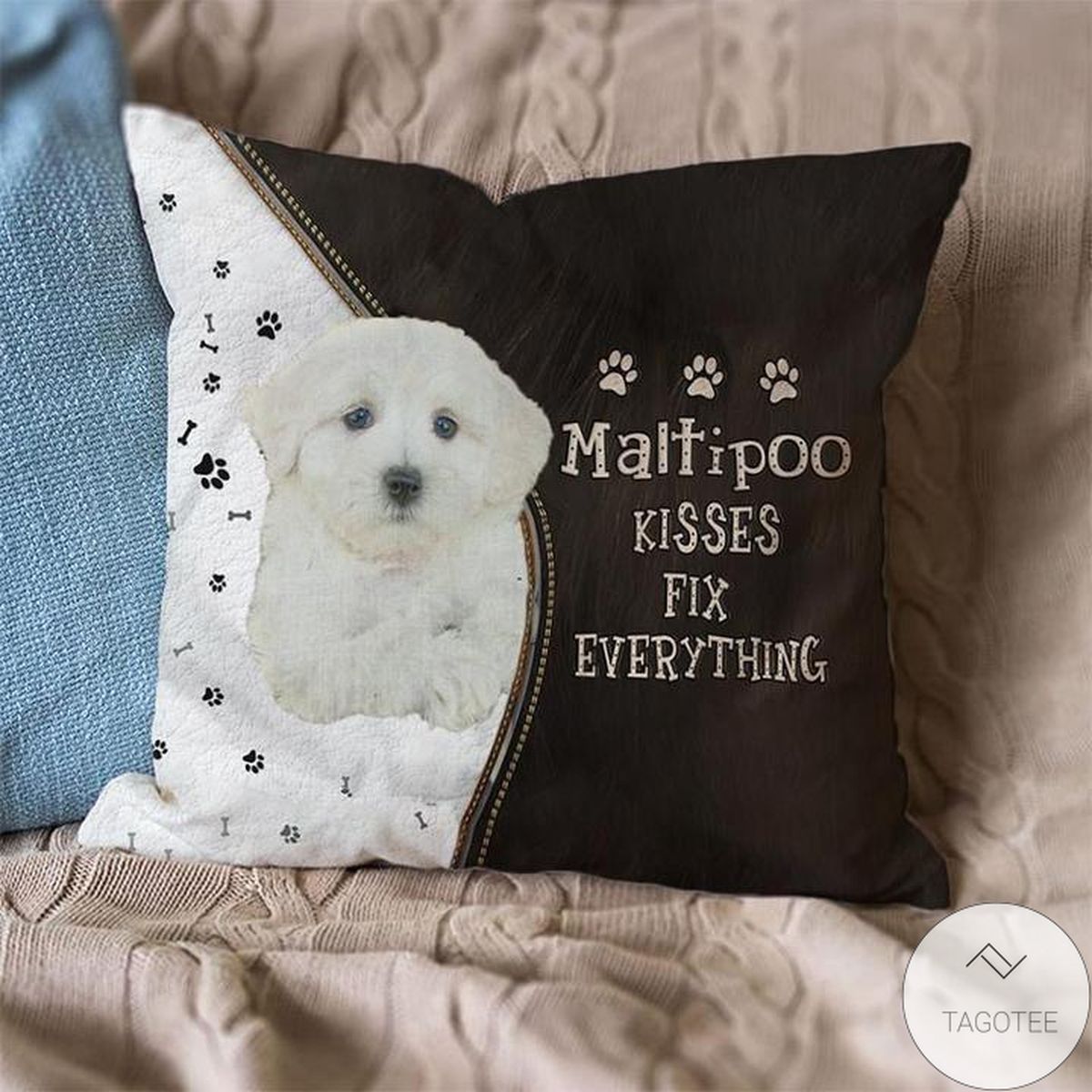 Maltipoo Kisses Fix Everything Pillowcase