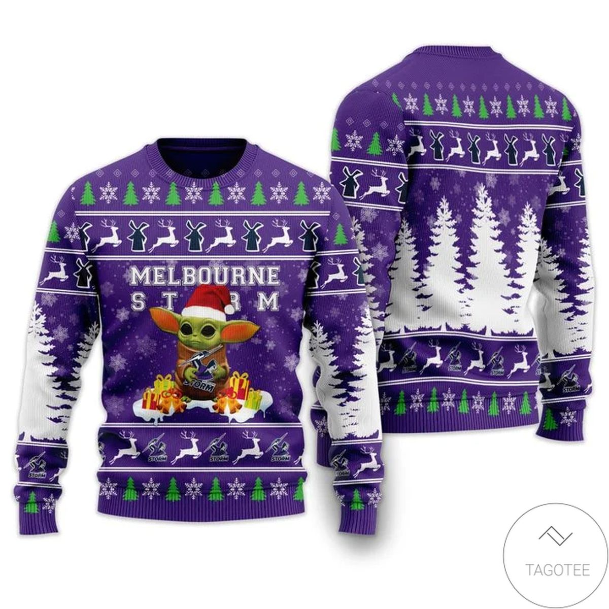 Melbourne Storm Baby Yoda Ugly Christmas Sweater