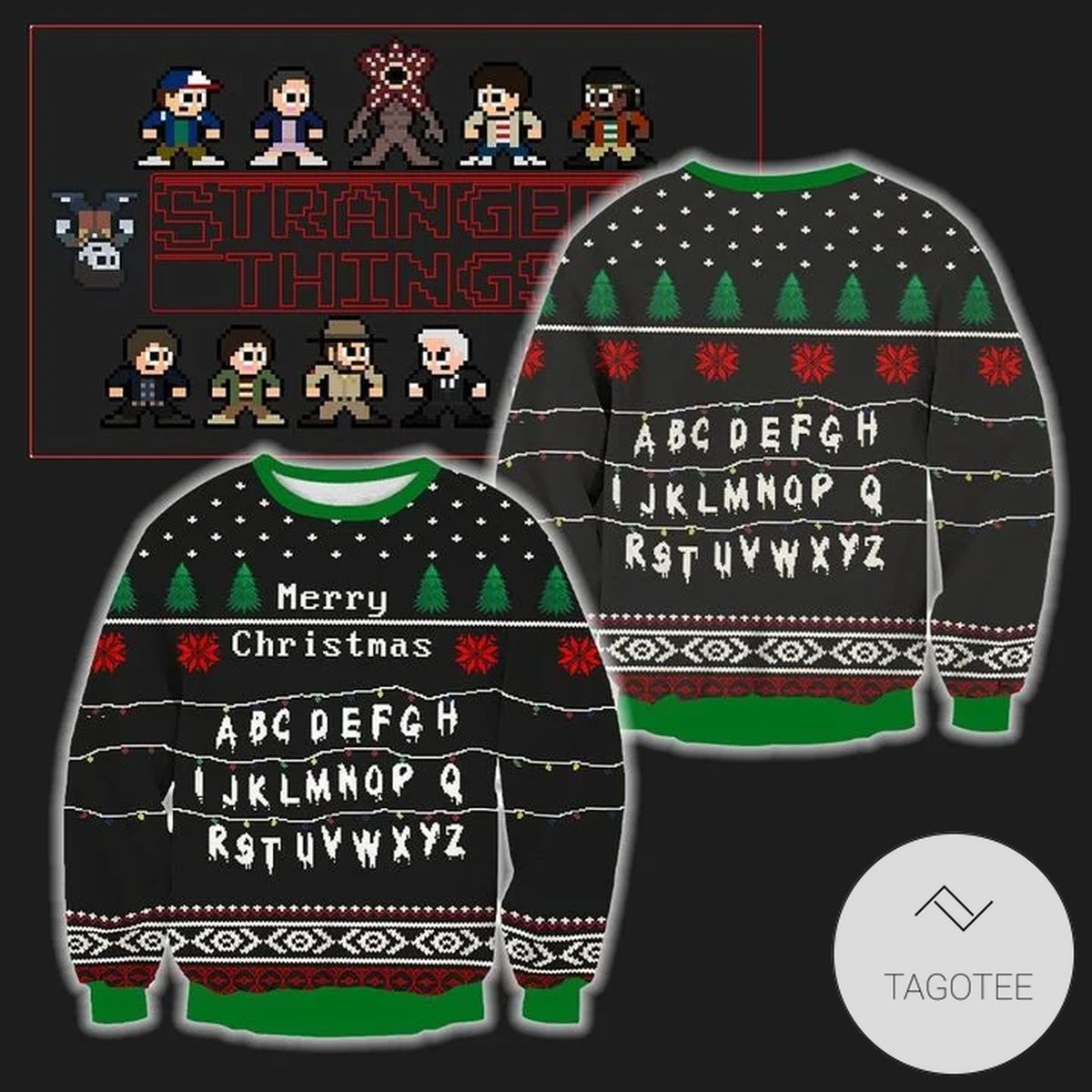 Merry Christmas Stranger Things For Unisex Sweatshirt Knitted Ugly Christmas Sweater