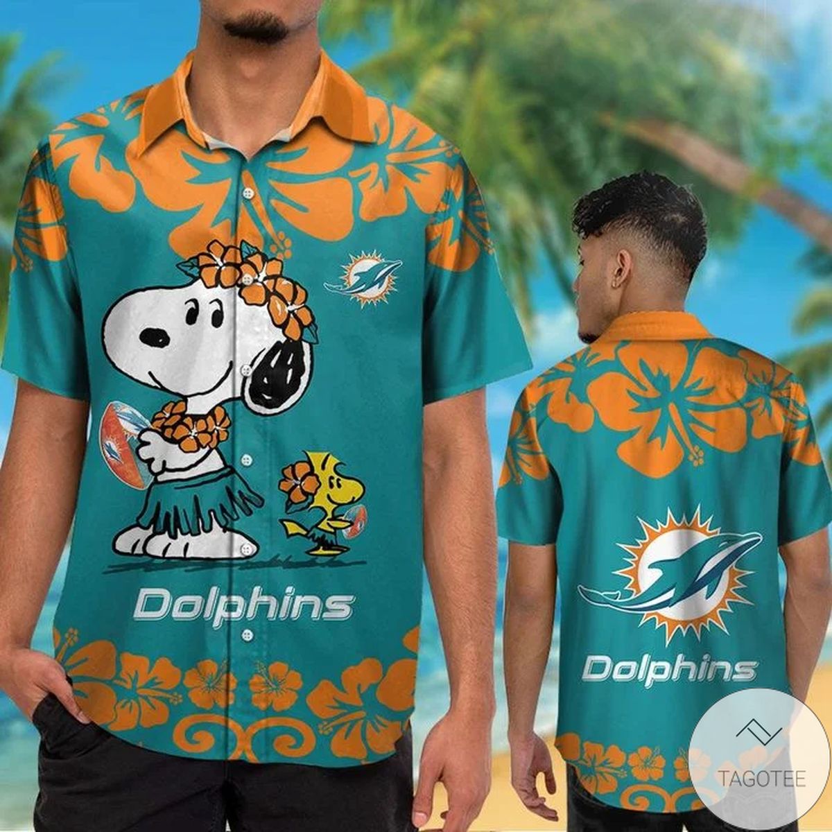 Miami Dolphins & Snoopy Hawaiian Shirt