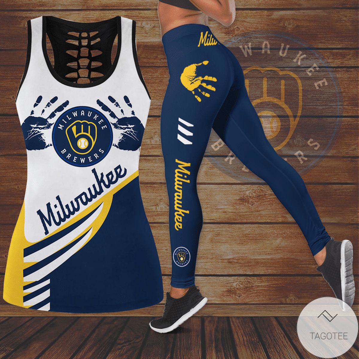 Milwaukee Brewers Hallow Tank Top And Leggings