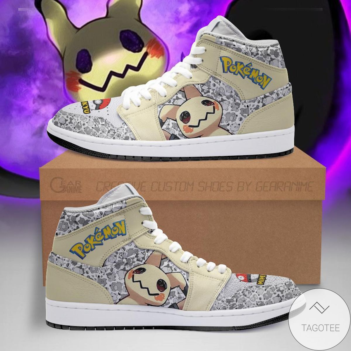 Mimikyu Pokemon Air Jordan High Top Shoes