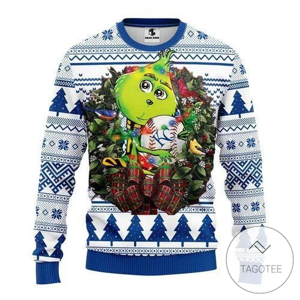 Mlb Kansas City Royals Grinch Hug Sweatshirt Knitted Ugly Christmas Sweater