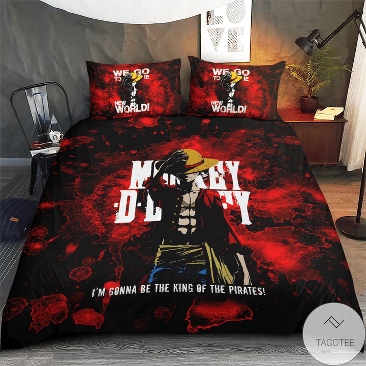 Monkey D.luffy We Go To The New World Bedding Set