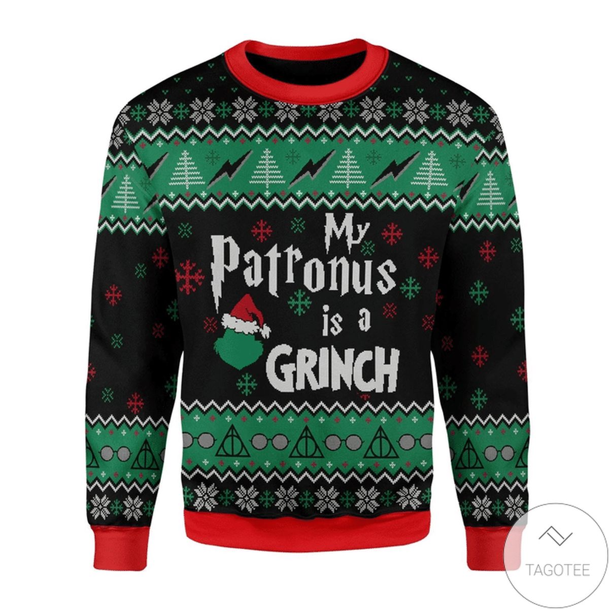 My Patronus Is A Grinch Ugly Christmas Sweater