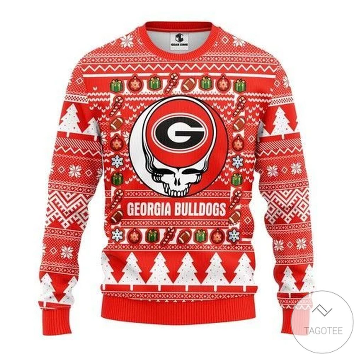 Ncaa Georgia Bulldogs Grateful Dead Ugly Christmas Sweater