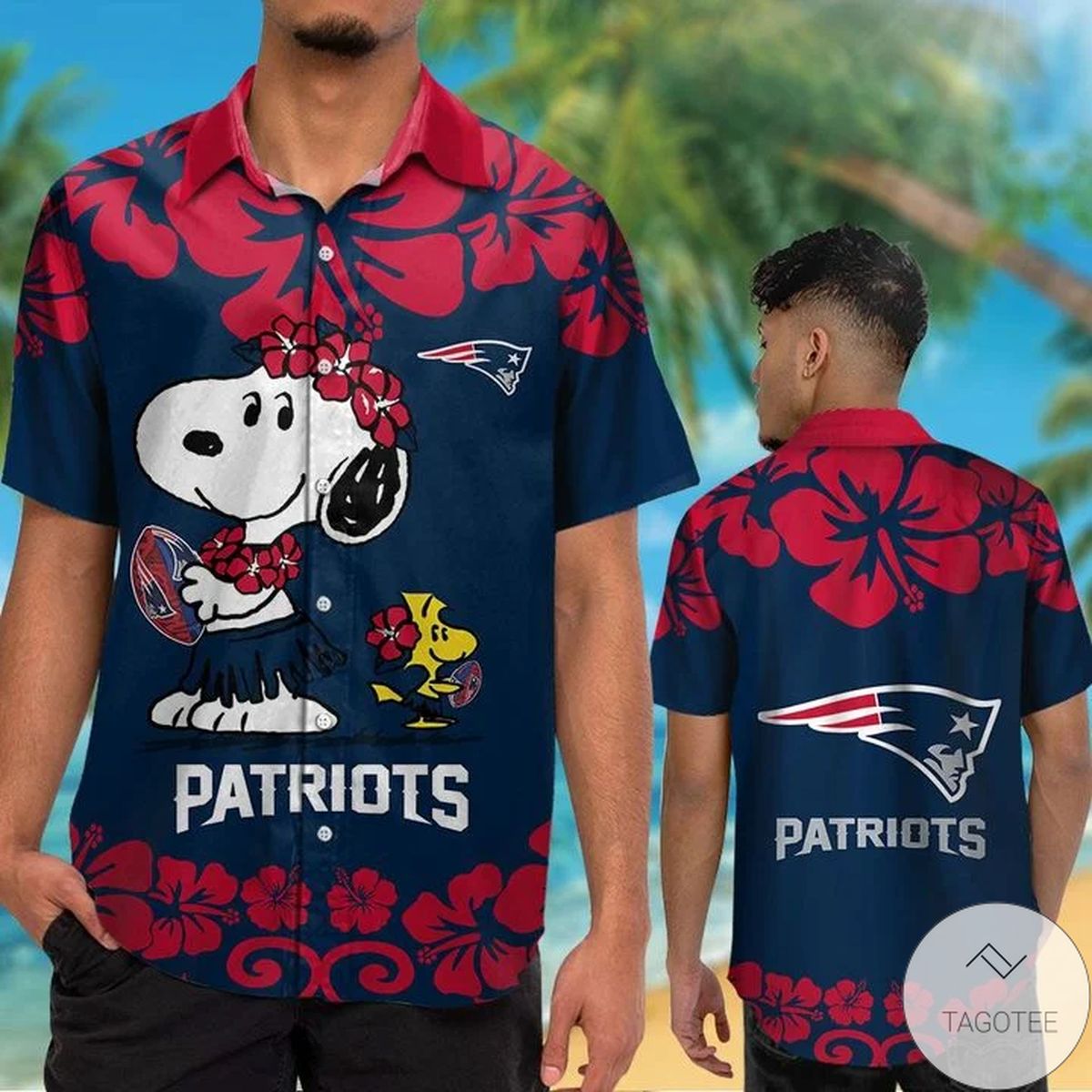 New England Patriots & Snoopy Hawaiian Shirt