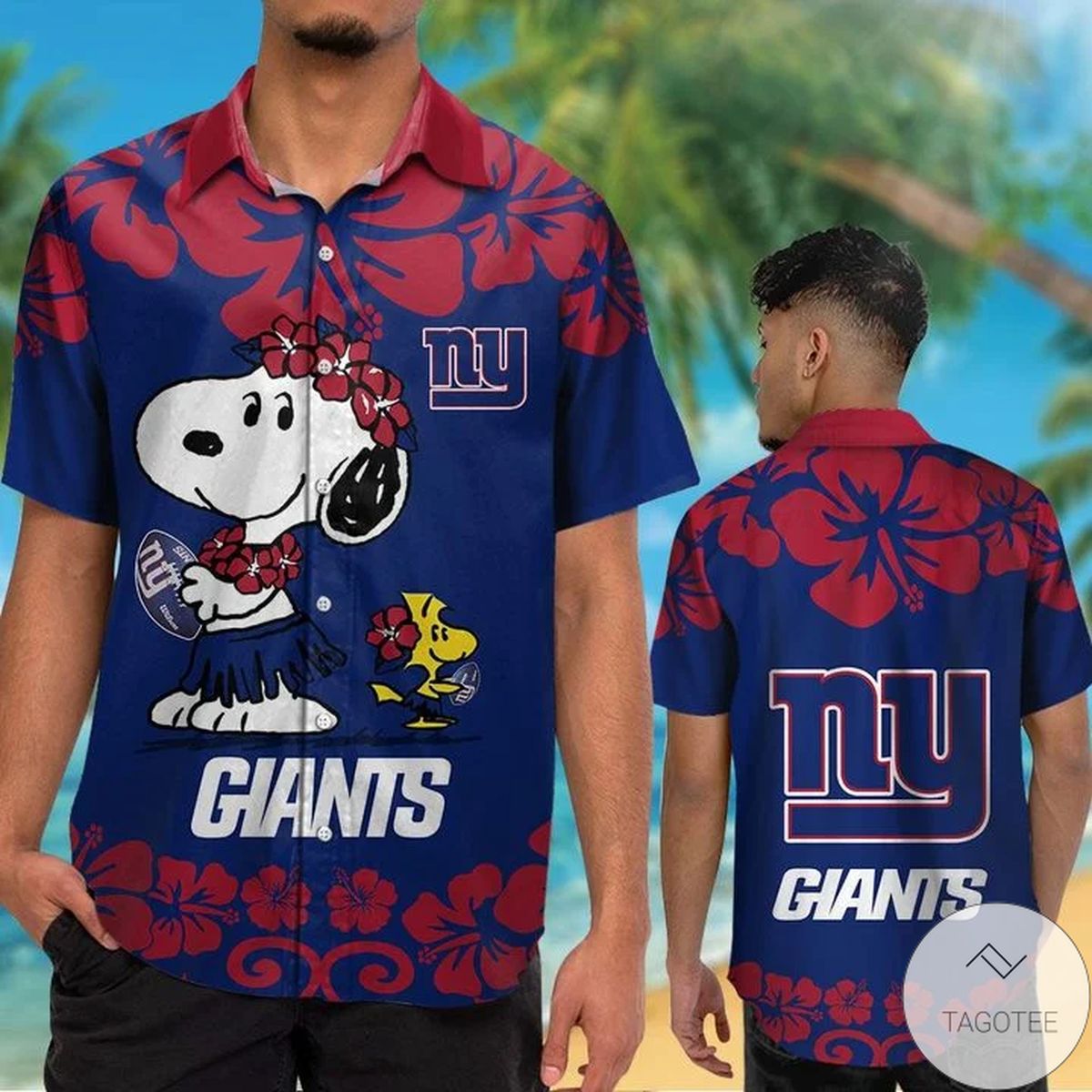 New York Giants & Snoopy Hawaiian Shirt