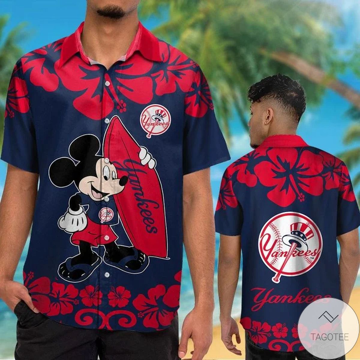 New York Yankees Mickey Mouse Hawaiian Shirt