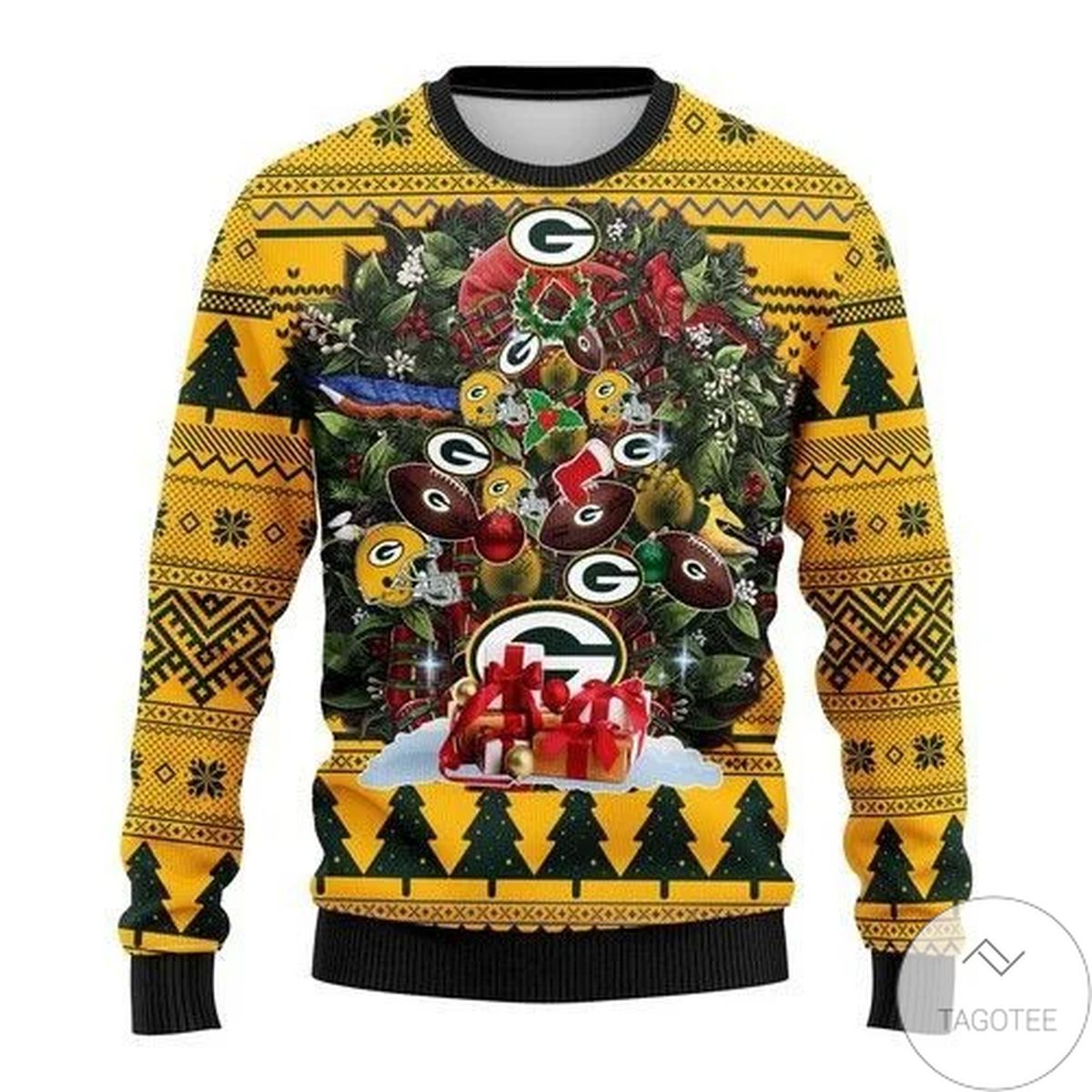 Nfl Green Bay Packers Tree Christmas Ugly Christmas Sweater