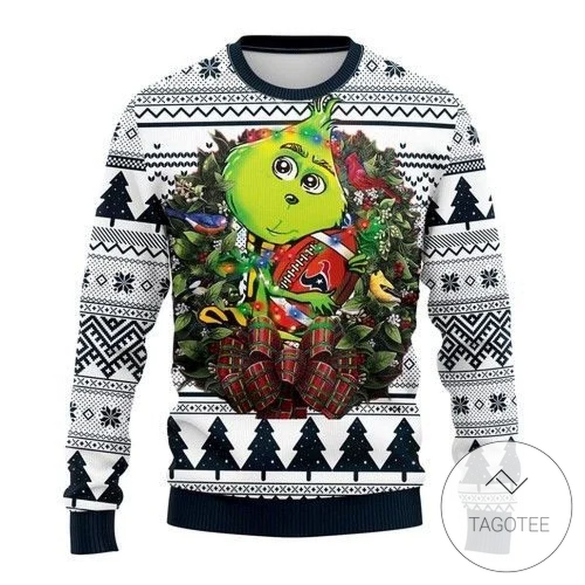 Nfl Houston Texans Grinch Hug Sweatshirt Knitted Ugly Christmas Sweater