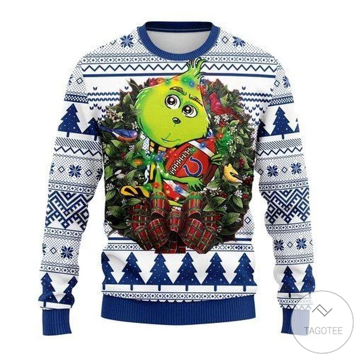 Nfl Indianapolis Colts Grinch Hug Ugly Christmas Sweater