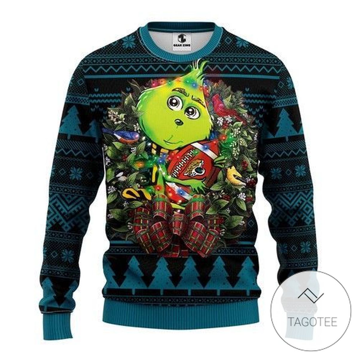 Nfl Jacksonville Jaguars Grinch Hug Sweatshirt Knitted Ugly Christmas Sweater