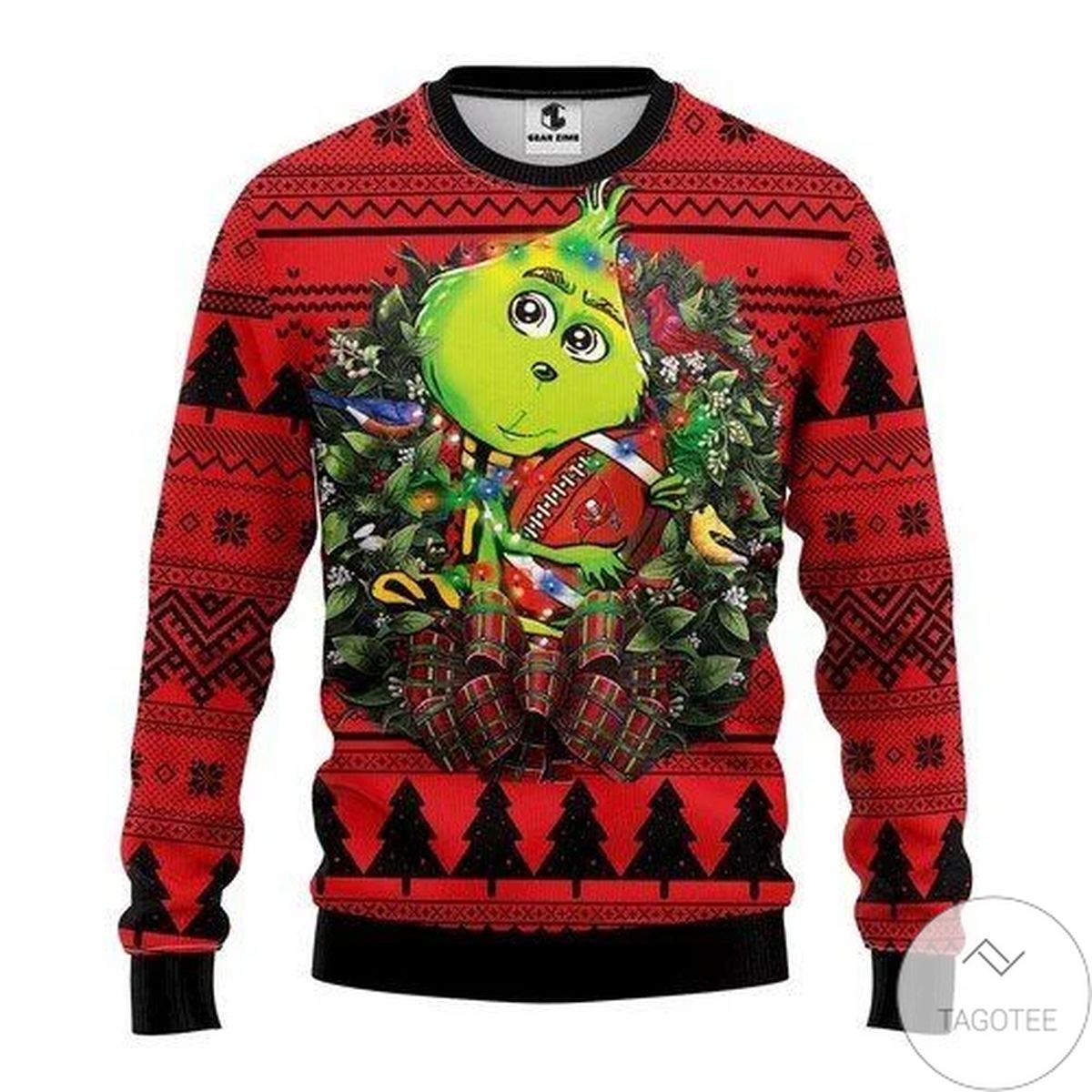 Nfl Tampa Bay Buccaneers Grinch Hug Ugly Christmas Sweater