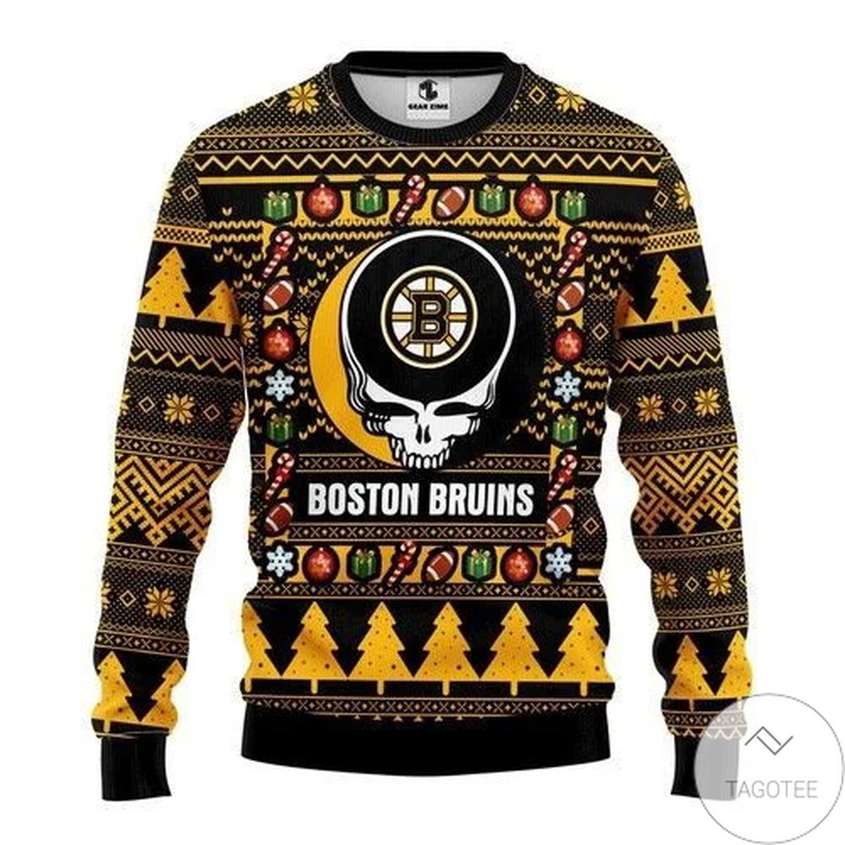 Nhl Boston Bruins Grateful Dead Ugly Christmas Sweater