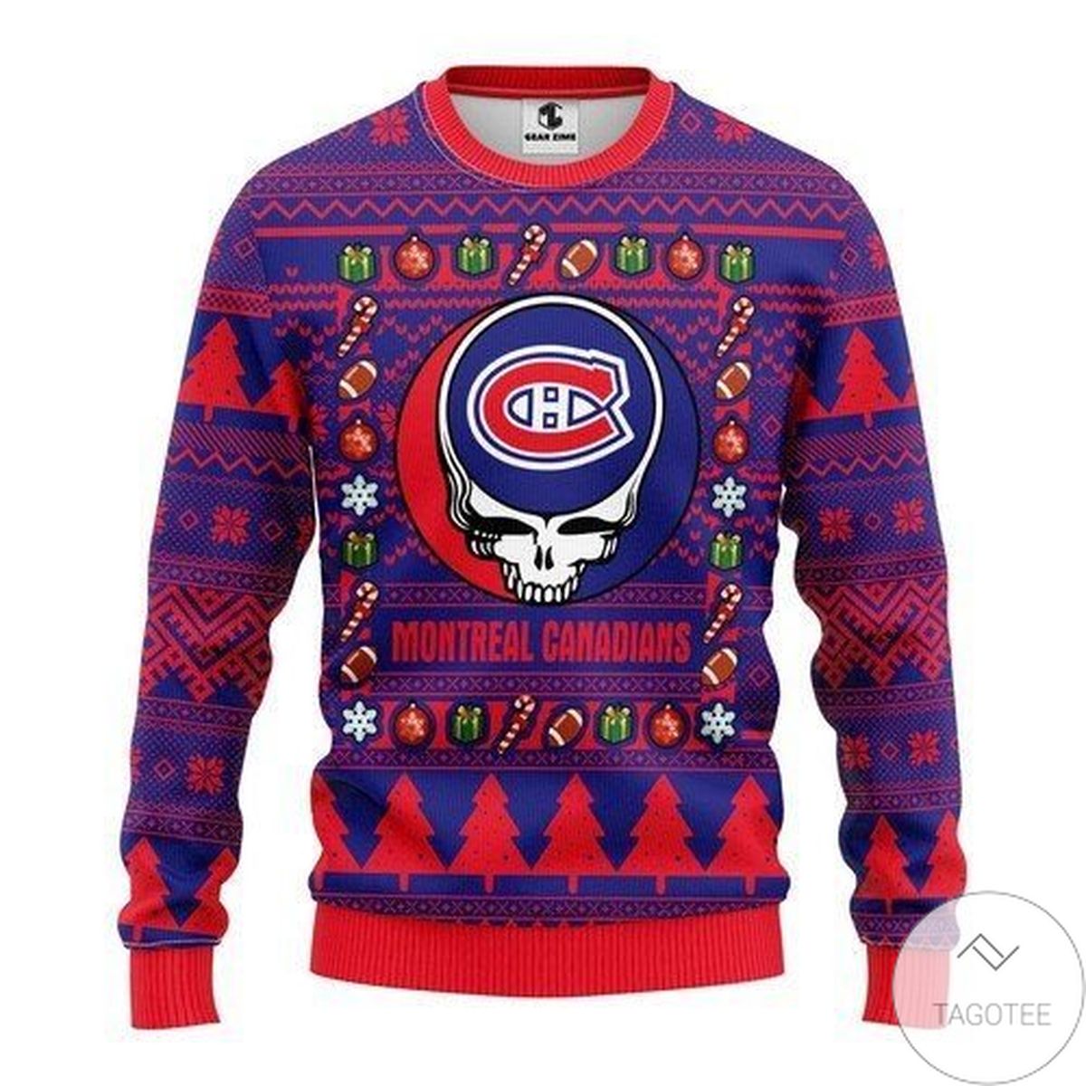Nhl Montreal Canadiens Grateful Dead Ugly Christmas Sweater