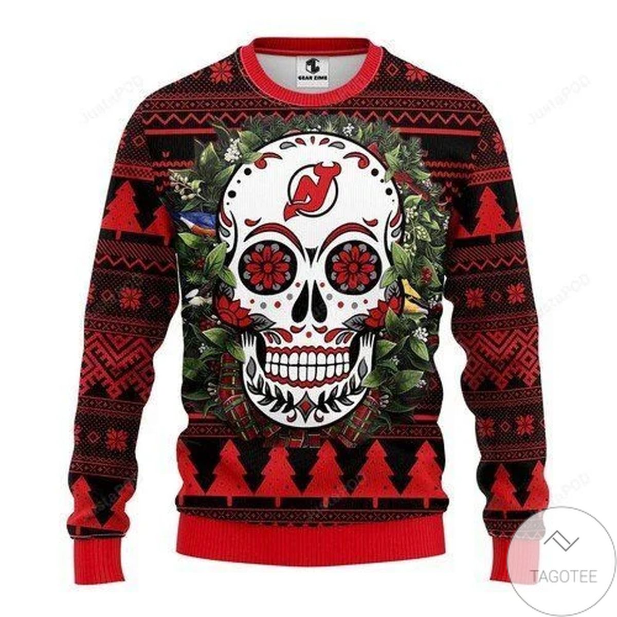 Nhl New Jersey Devils Groot Hug Ugly Christmas Sweater