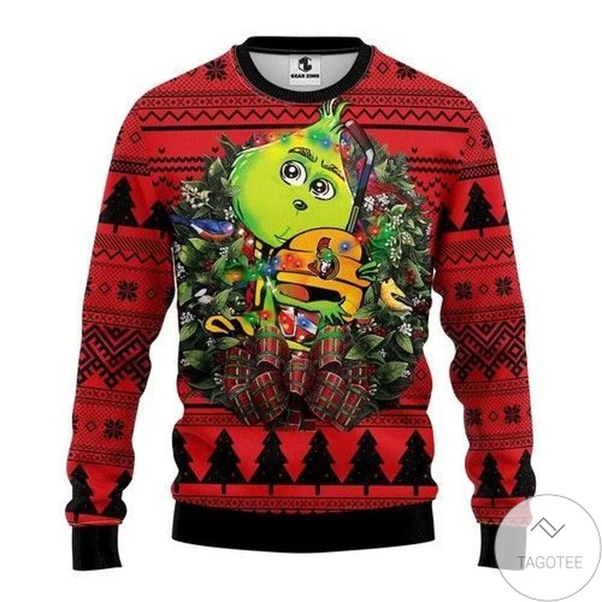 Nhl Ottawa Senators Grinch Hug Ugly Christmas Sweater