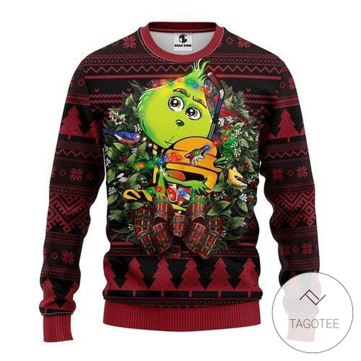Nhl Phoenix Coyotes Grinch Hug Sweatshirt Knitted Ugly Christmas Sweater