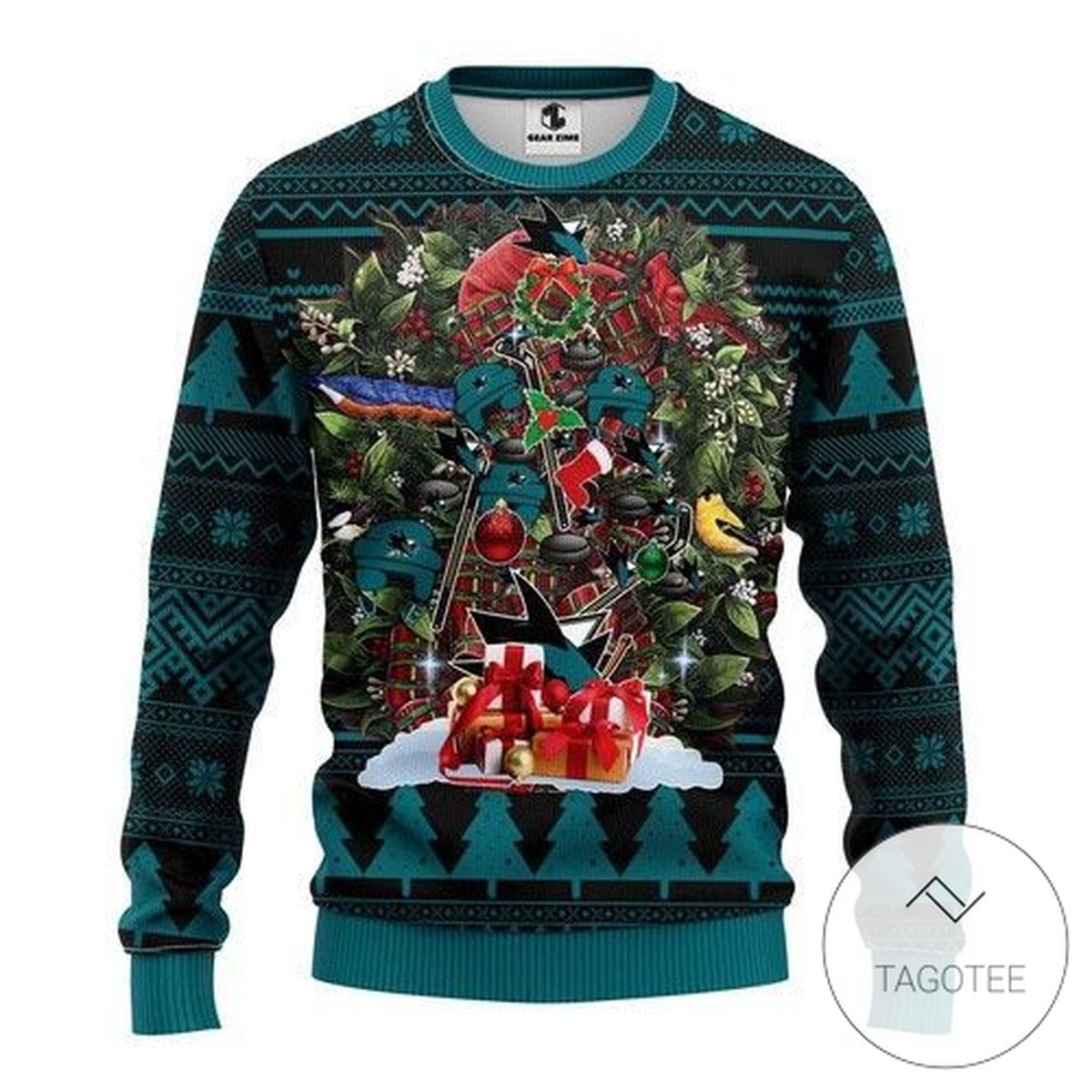 Nhl San Jose Sharks Sweatshirt Knitted Ugly Christmas Sweater