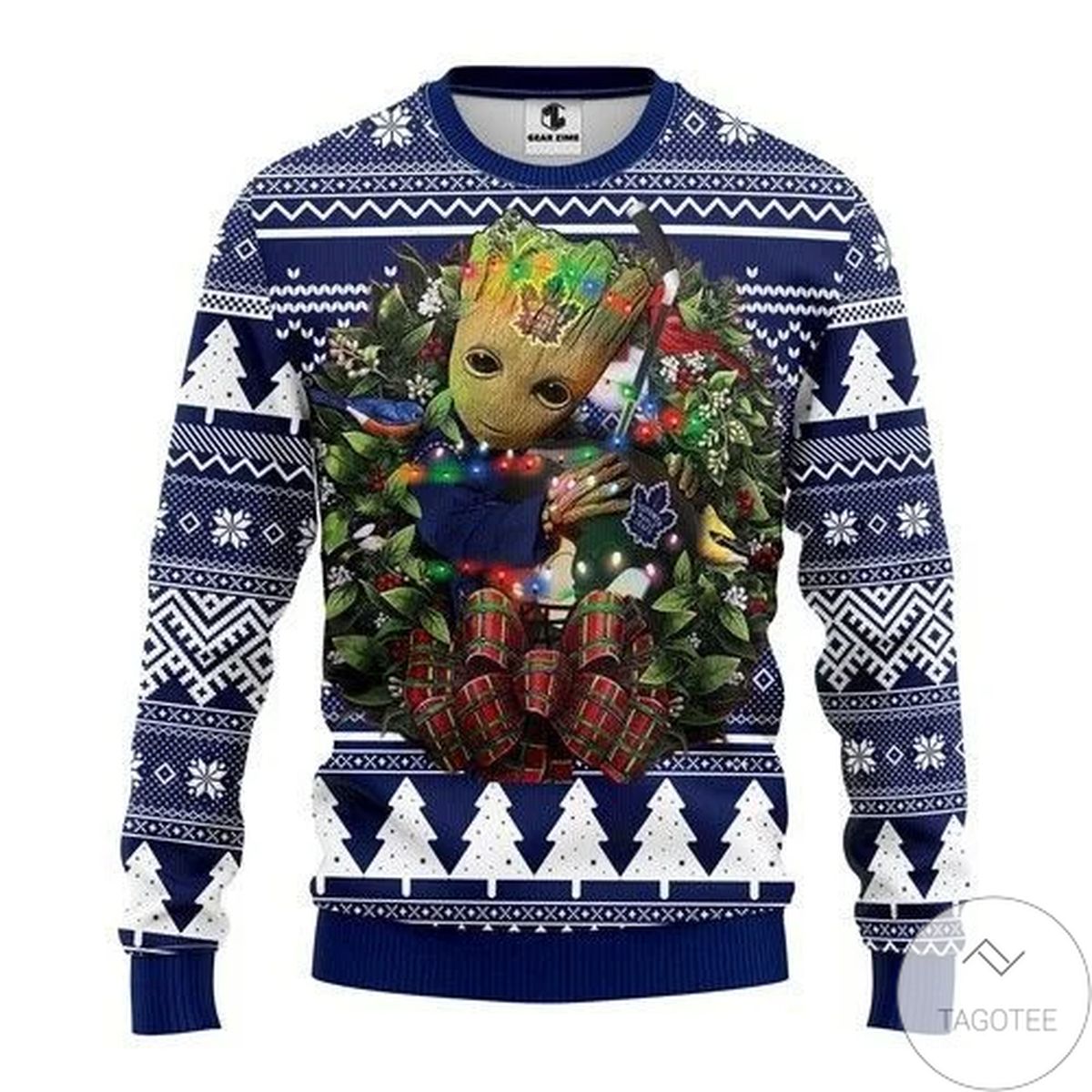 Nhl Toronto Maple Leafs Groot Hug Ugly Christmas Sweater