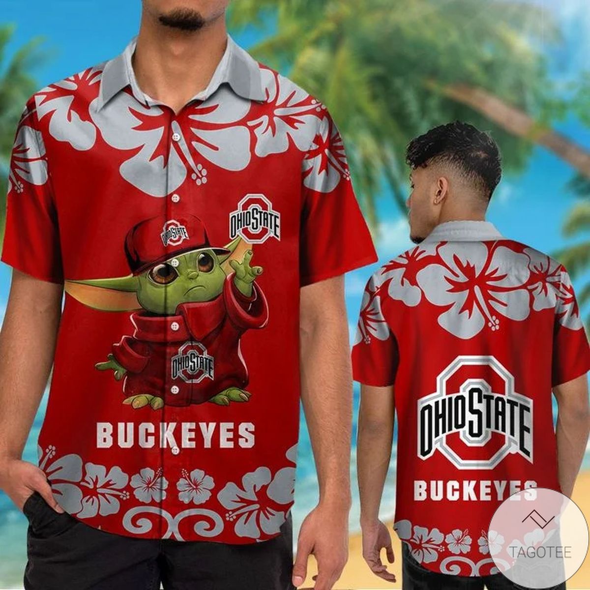 Ohio State Buckeyes Baby Yoda Hawaiian Shirt