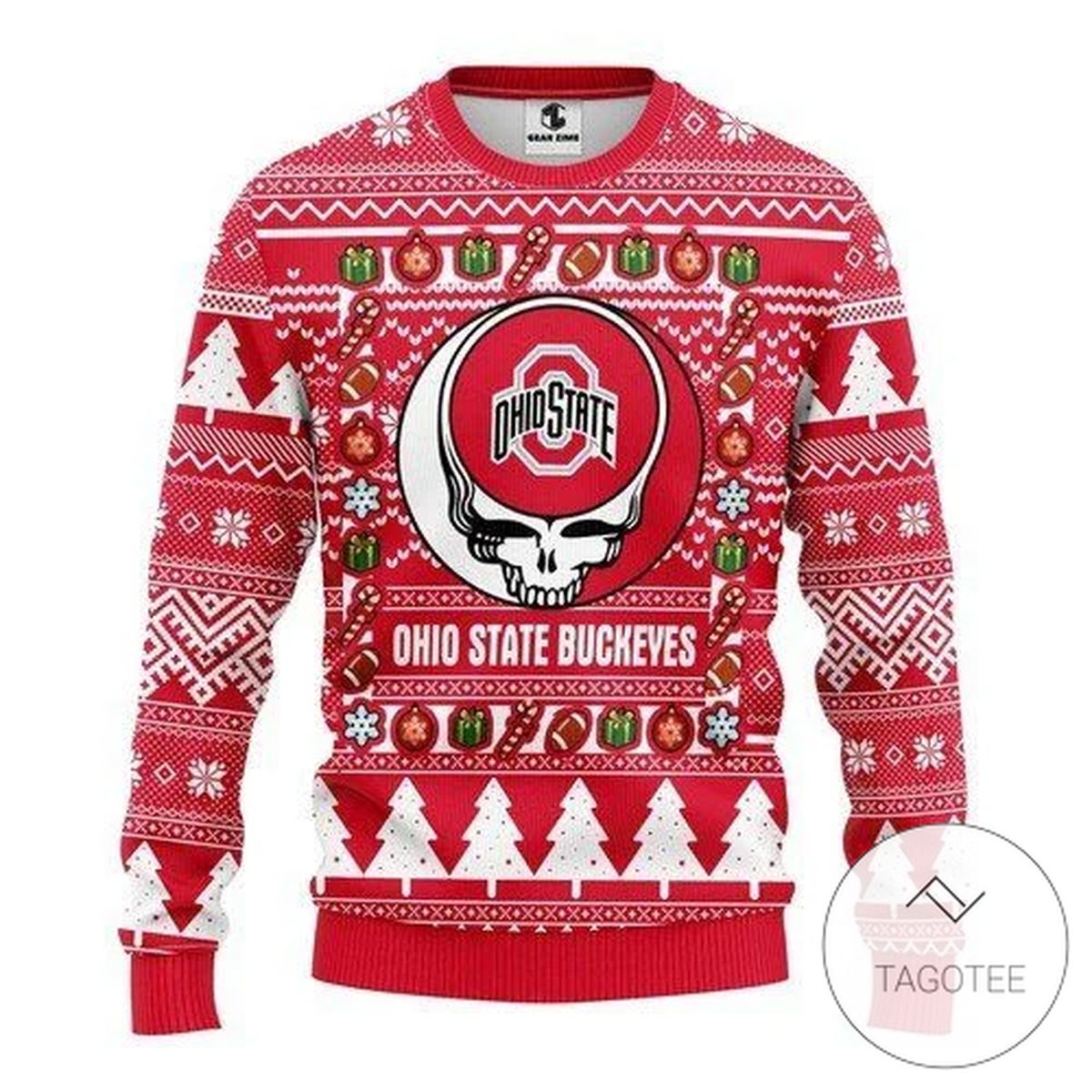 Ohio State Buckeyes Grateful Dead For Unisex Sweatshirt Knitted Ugly Christmas Sweater