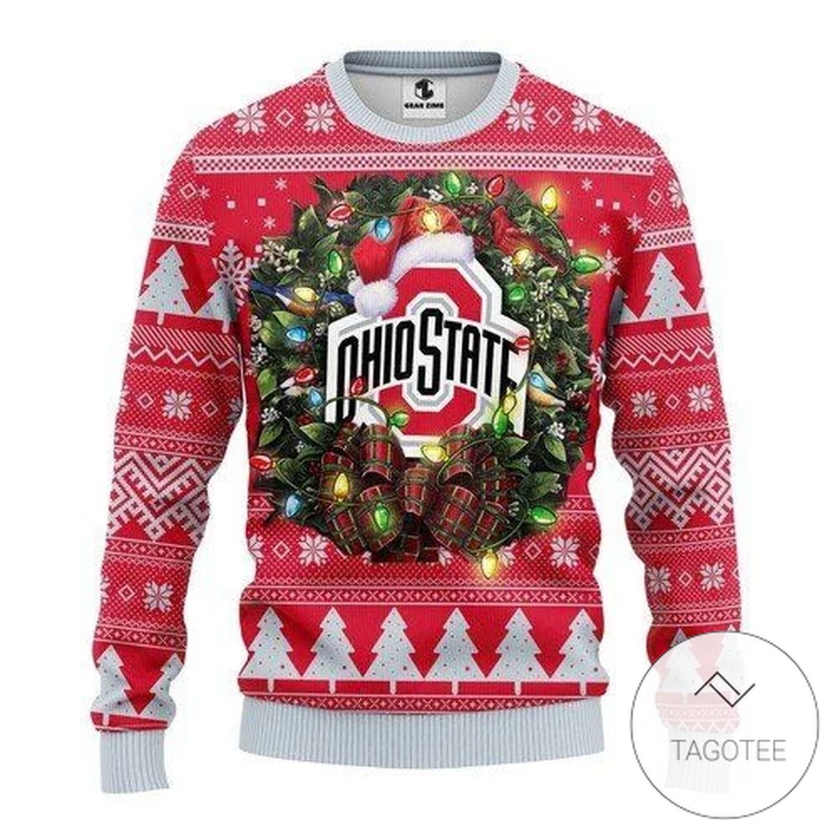 Ohio State Buckeyes Logo Light For Unisex Sweatshirt Knitted Ugly Christmas Sweater