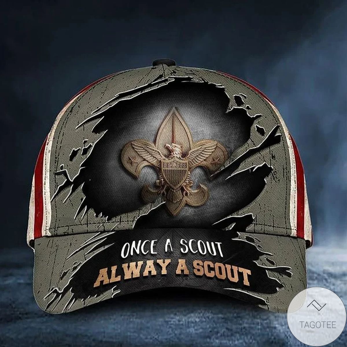 Once A Scout Always A Scout Cap US Flag Vintage Hat Proud Eagle Scout Gift Ideas
