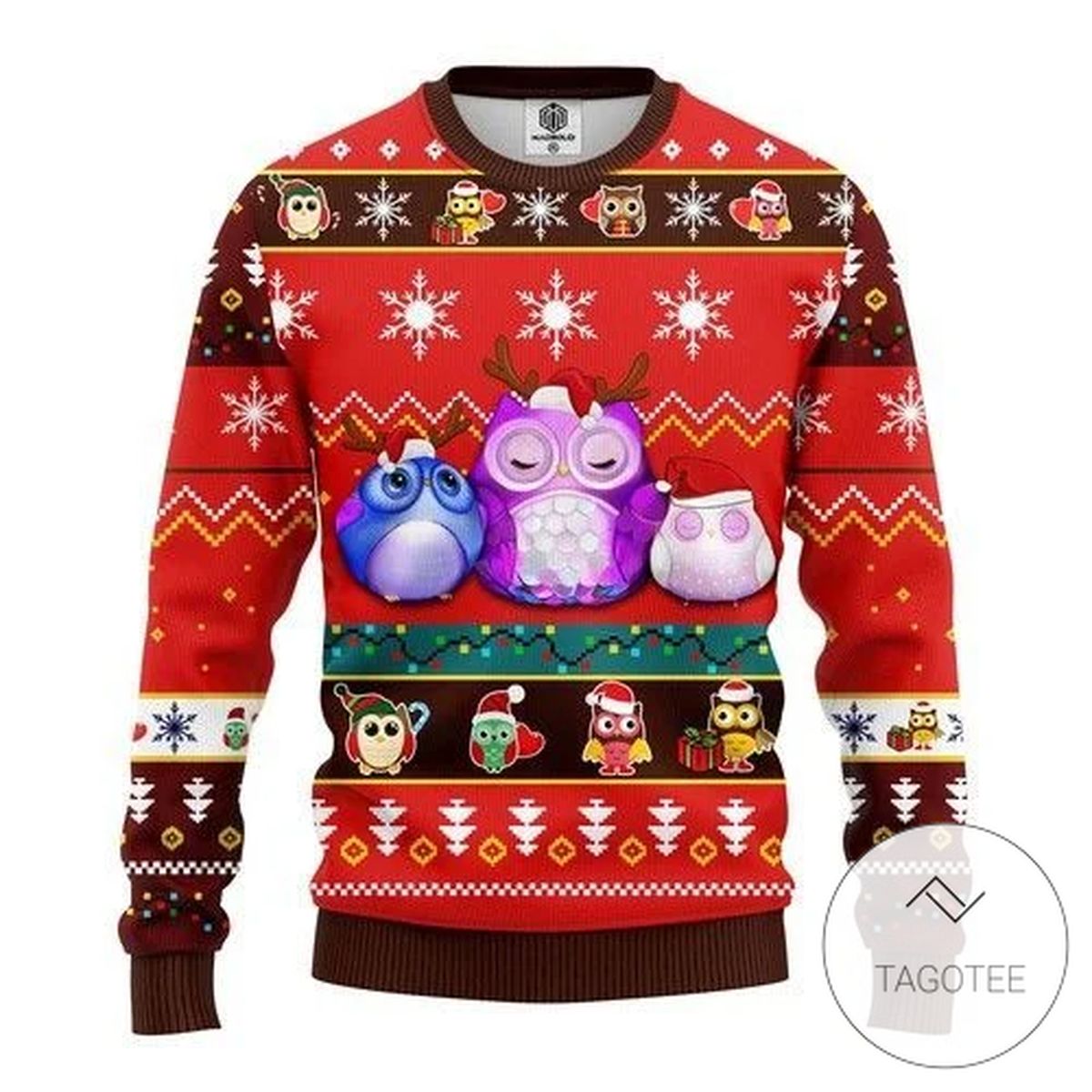 Owl Sweatshirt Knitted Ugly Christmas Sweater