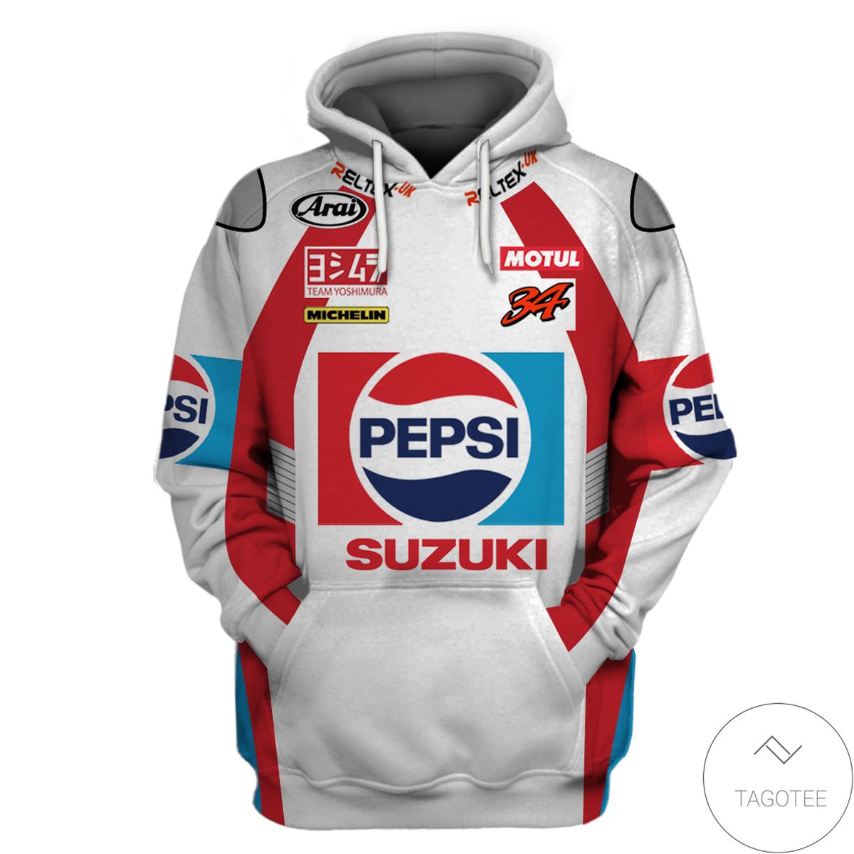 Pepsi Suzuki Rallying Branded Unisex 3d Hoodie
