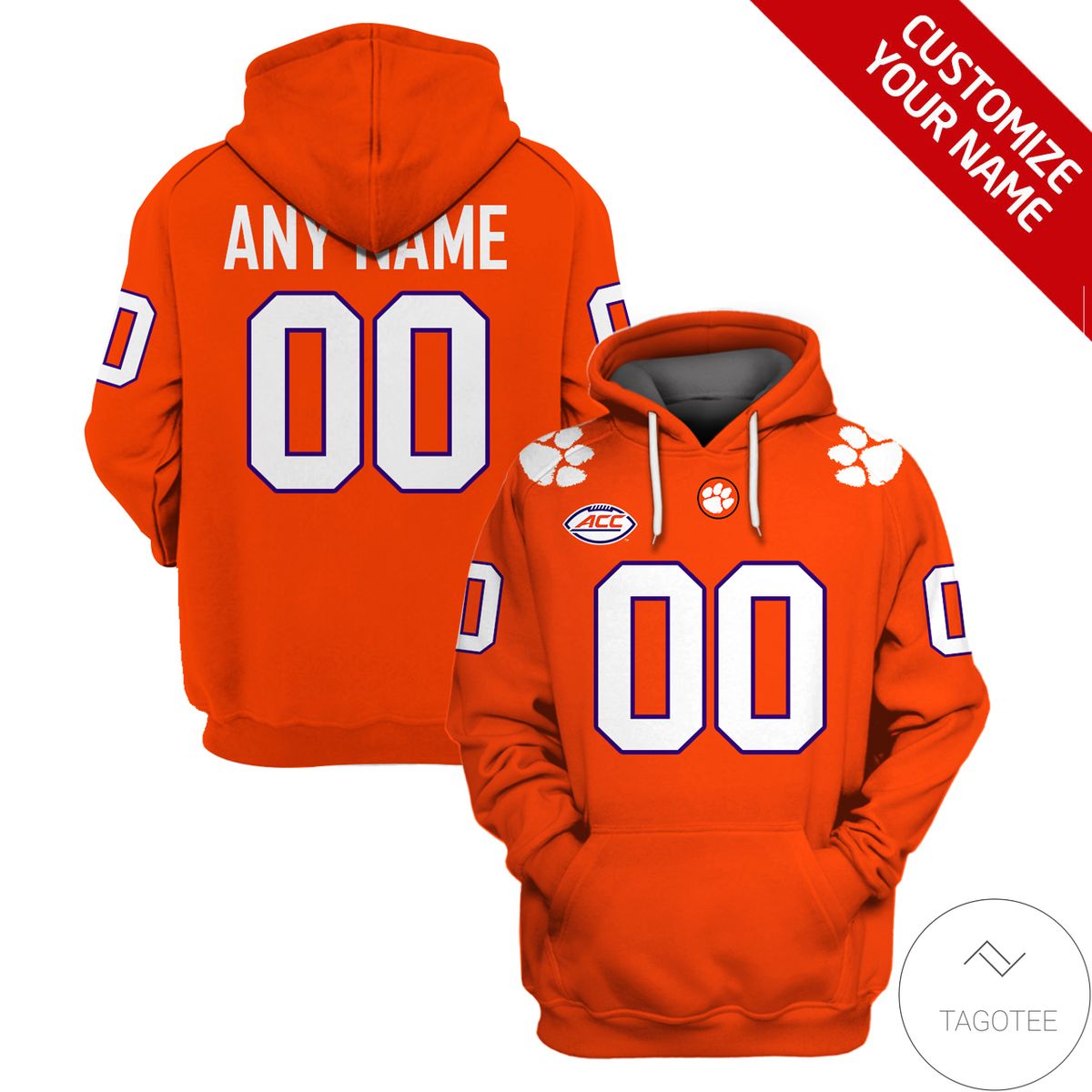 Personalized Clemson Tigers Football Hoodie