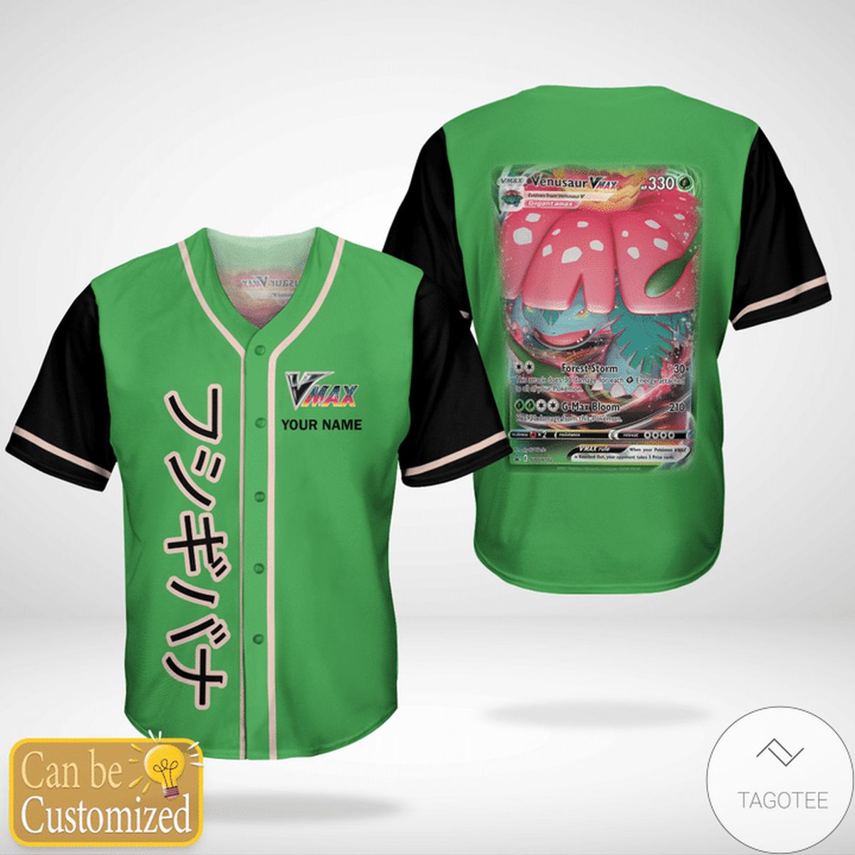 Personalized Customized Pokemon Venusaur Vmax Baseball Jersey
