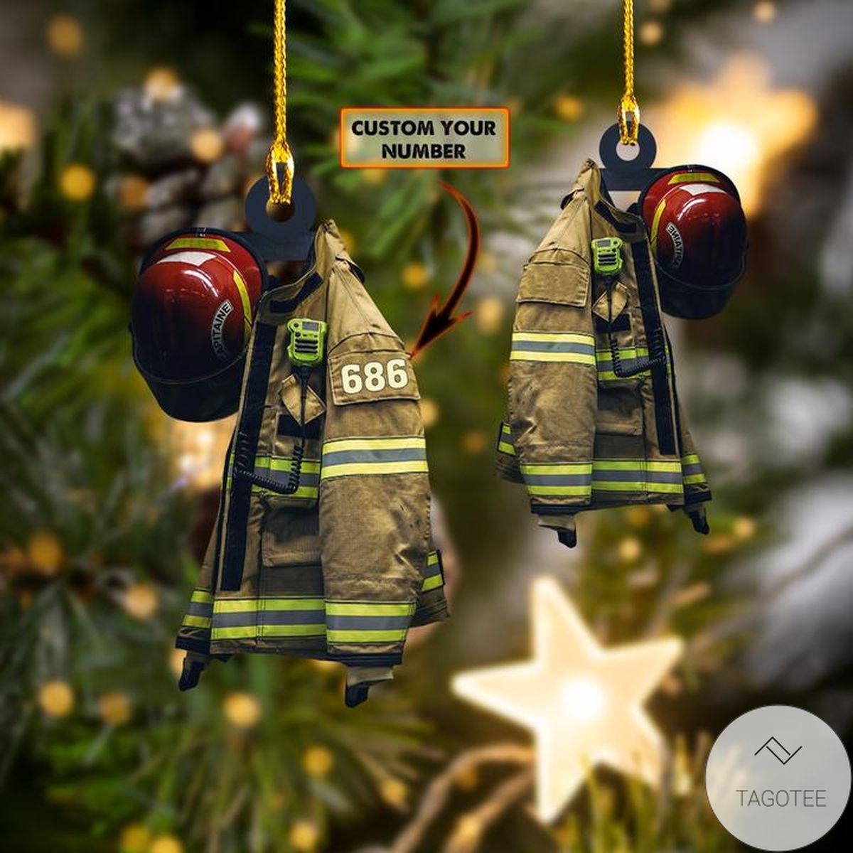 Personalized Firefighter Uniform Ornament