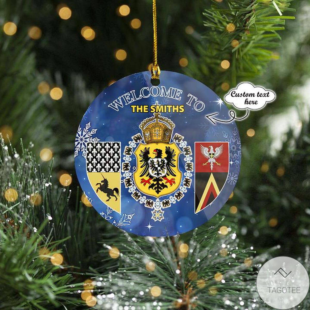 Personalized Germany Welcome To The Smiths Shaped Ornament