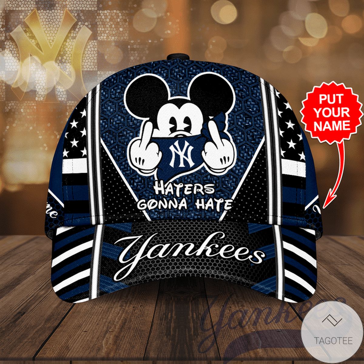 Personalized Haters Gonna Hate New York Yankees Mickey Mouse Cap