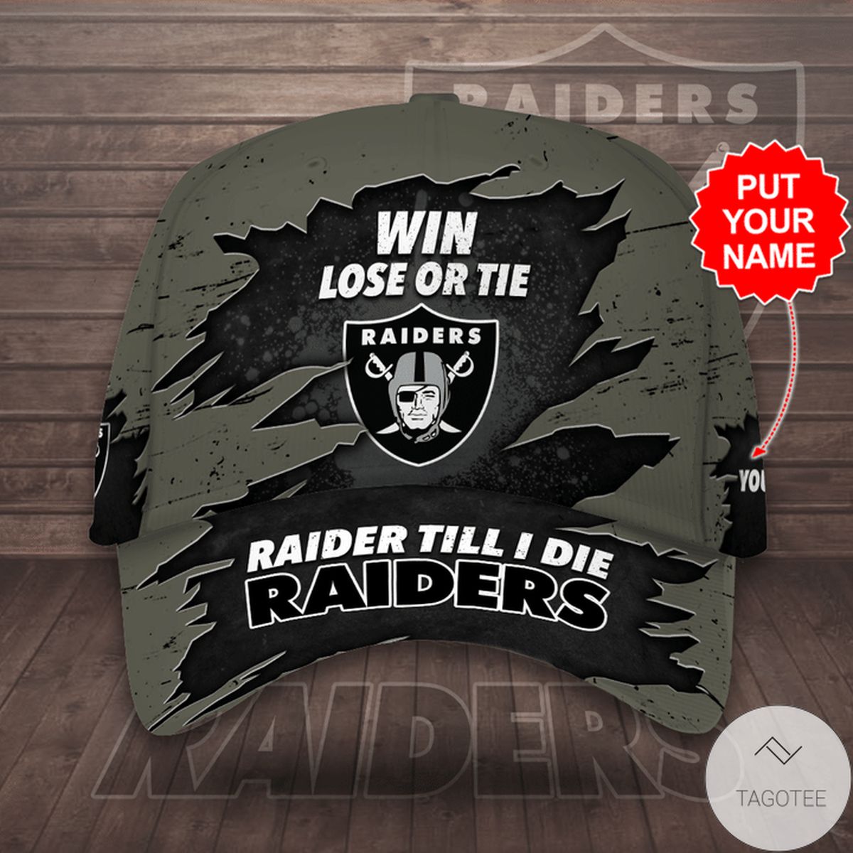 Personalized Las Vegas Raiders Raider Till I Die Cap