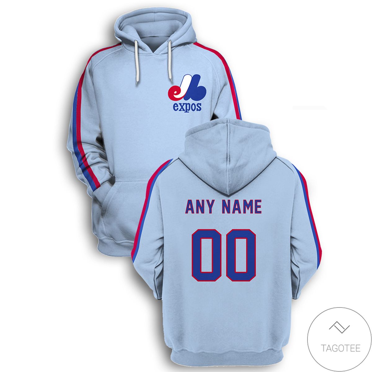 Personalized Montreal Expos Branded Unisex 3d Hoodie