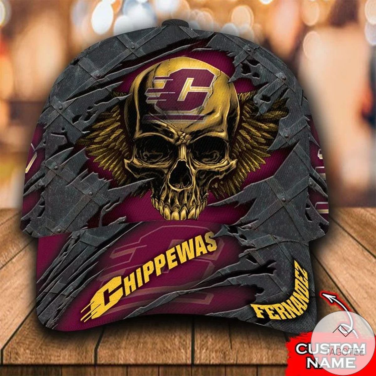 Personalized NCAA Central Michigan Chippewas 3D Skull Cap Classic
