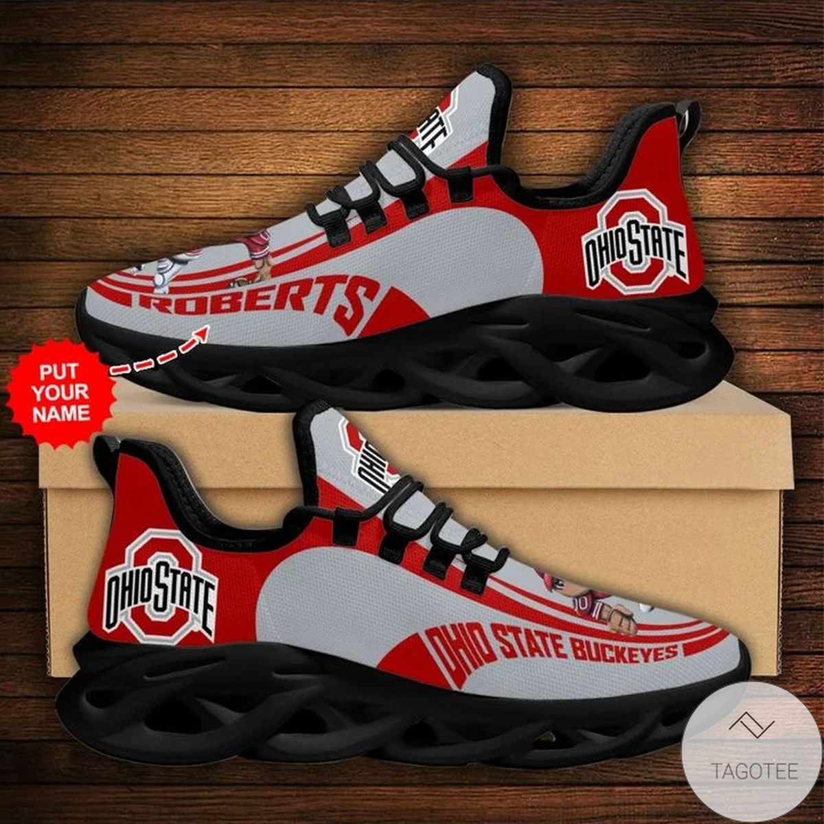 Personalized NCAA Ohio State Buckeyes Sneaker Max Soul Shoes