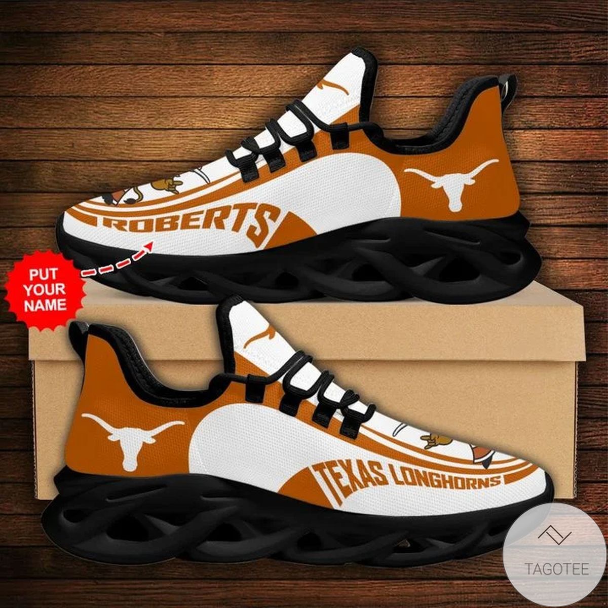 Personalized NCAA Texas Longhorns Sneaker Max Soul Shoes
