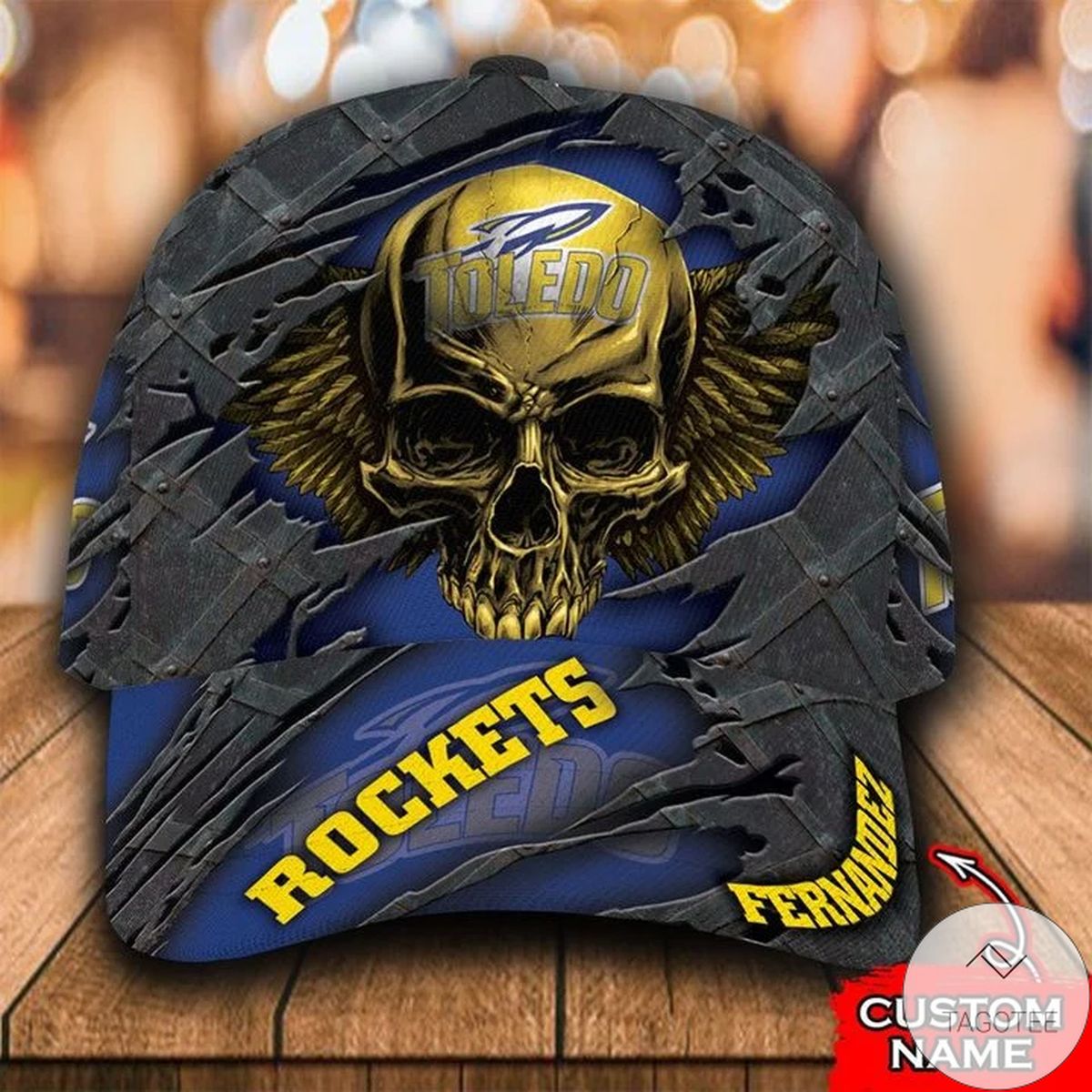 Personalized NCAA Toledo Rockets 3D Skull Cap Classic