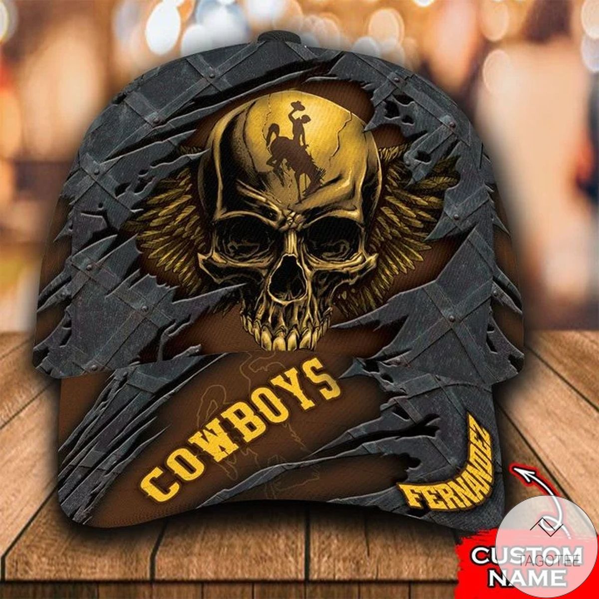 Personalized NCAA Wyoming Cowboys 3D Skull Cap Classic