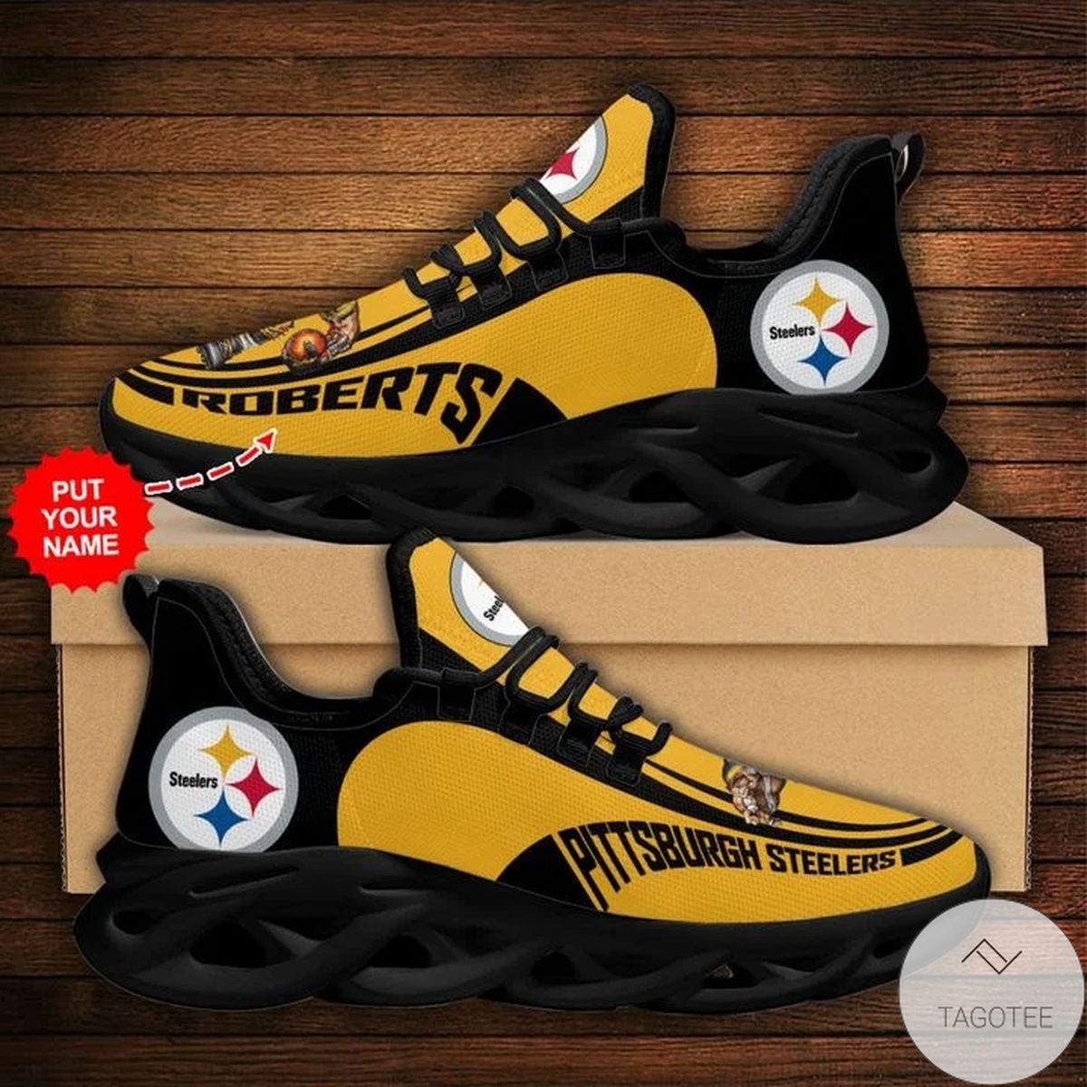 Personalized NFL Pittsburgh Steelers Sneaker Max Soul Shoes