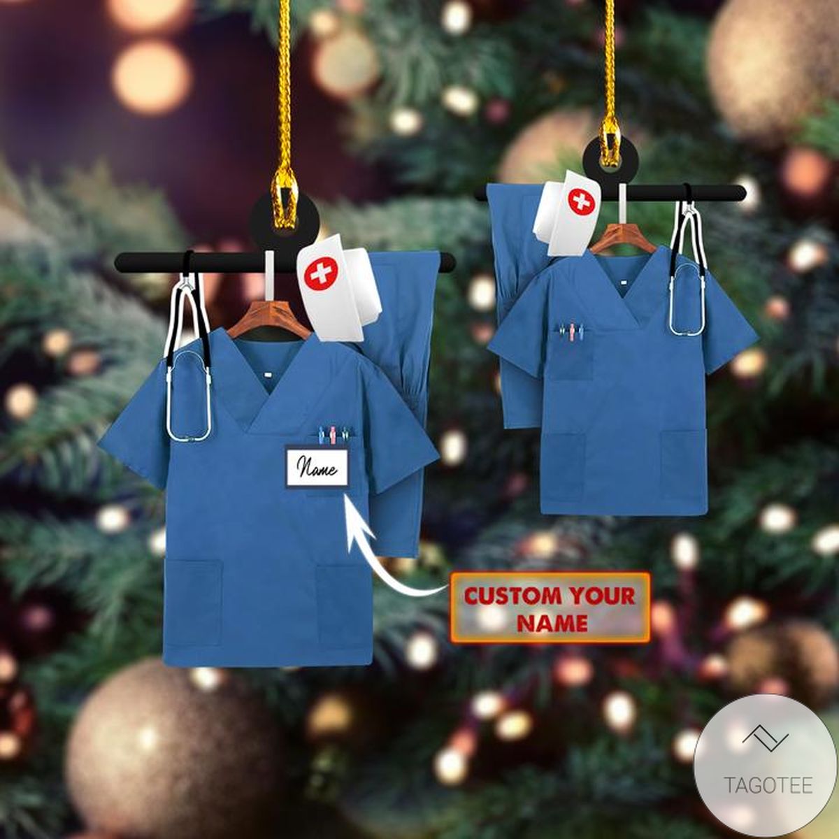 Personalized Nurse Uniform Shaped Ornament