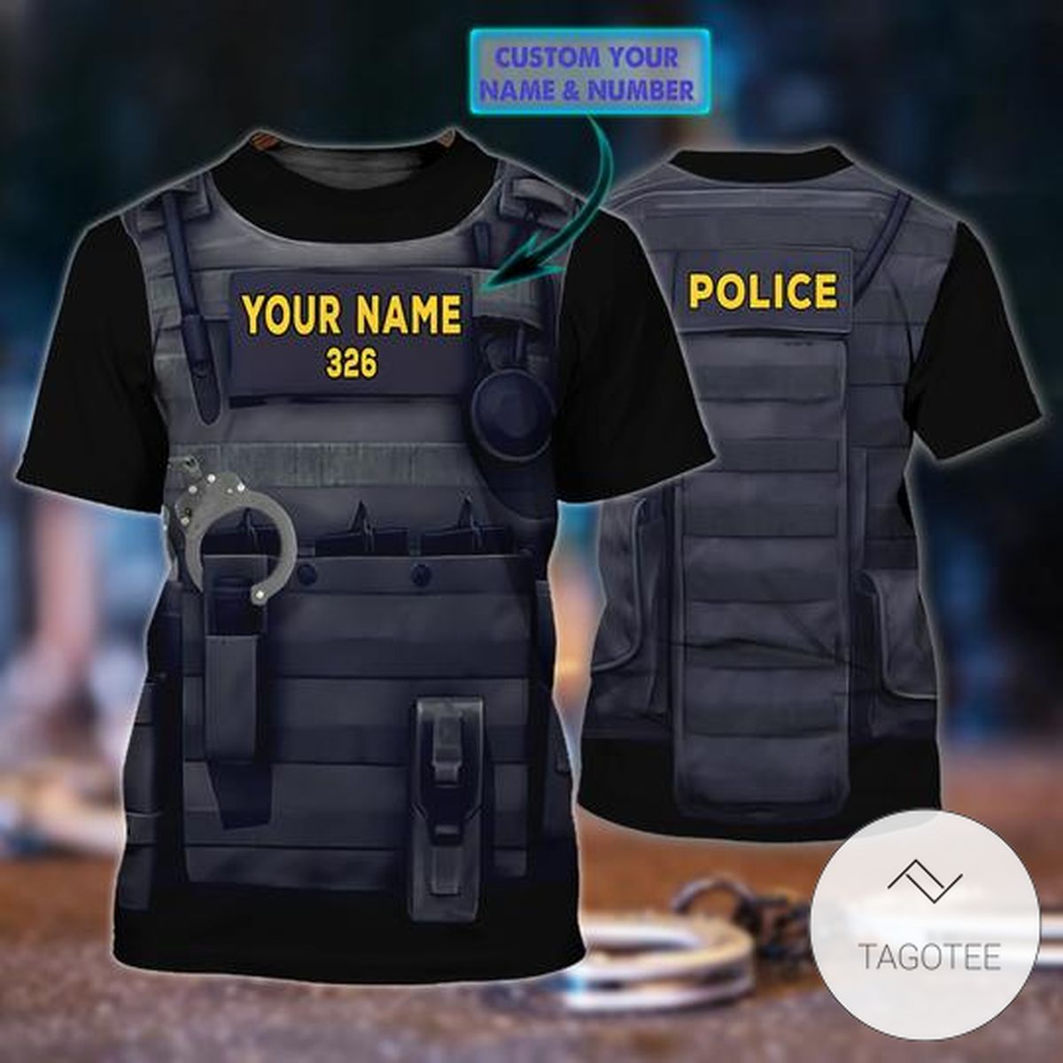Personalized Police Sheriff Navy Shirt