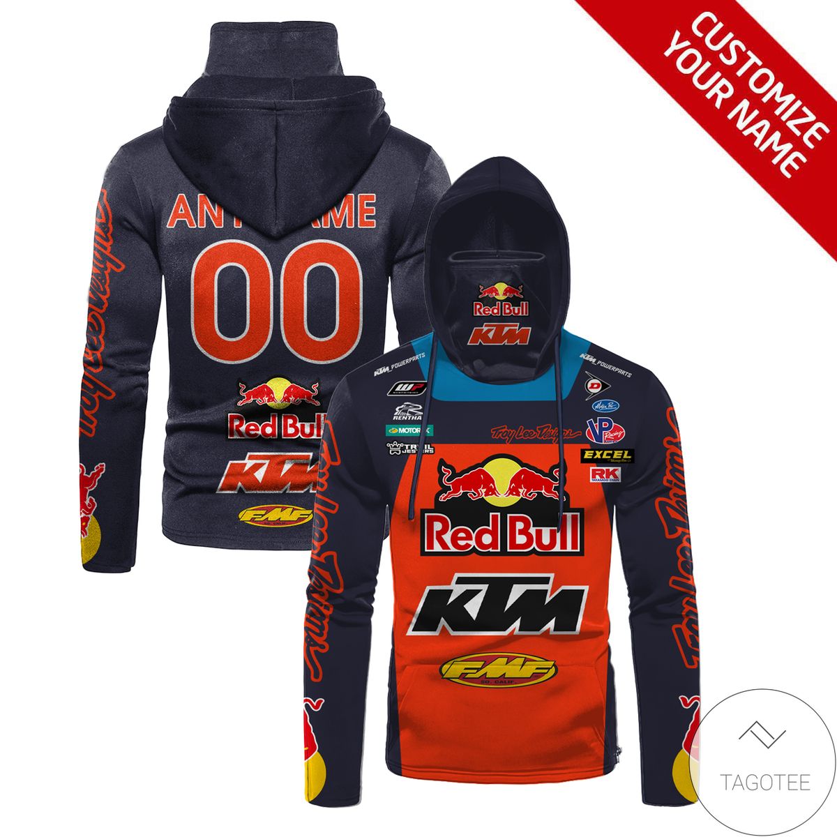 Personalized Red Bull Ktm Gaiter Mask Hoodie