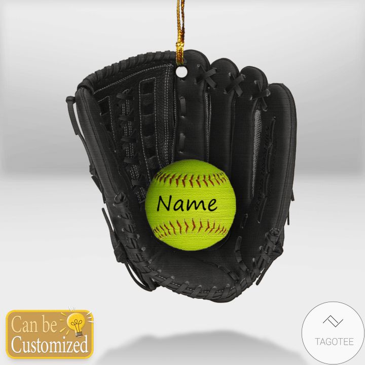 Personalized Softball Gloves Ornament