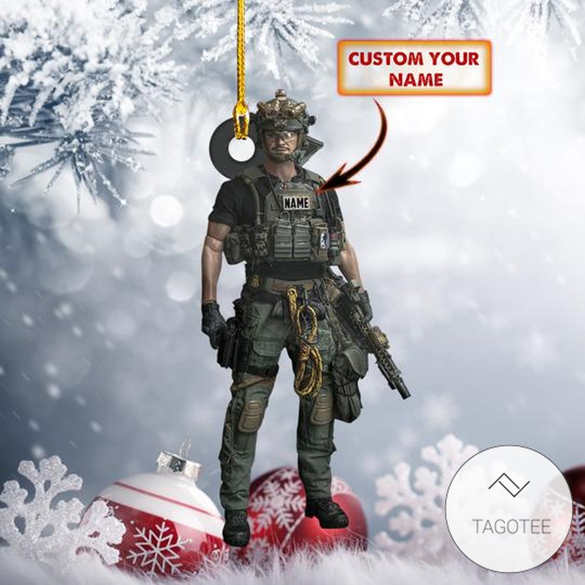 Personalized Soldier Shaped Ornament
