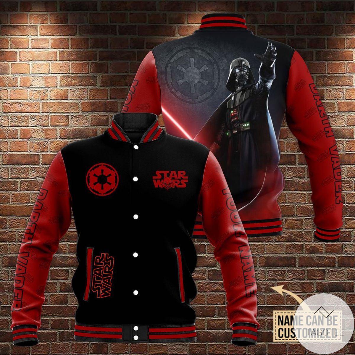 Personalized Star Wars Darth Vader Baseball Jacket